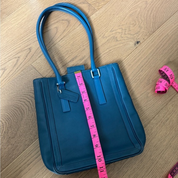 Coach Vintage Legacy Tote Bag – Teal Blue Leather - Bonnie Cashin - Picture 11 of 13